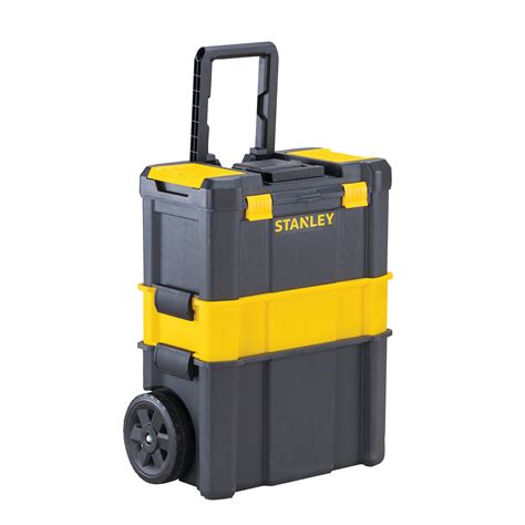 stanley metal rolling workshop tool box|stanley portable rolling tool box.